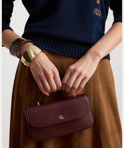 LAUREN RALPH LAUREN(ローレン ラルフ ローレン)の「レザー Marcy クロスボディ ウォレット(ショルダーバッグ・レディース・レッド・ONE)」の6枚目の写真