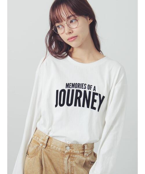Samansa Mos2(サマンサ モスモス)の「アソートロゴプリントロンT(Tシャツ/カットソー・レディース・マスタード/ブラック/オフホワイト・F)」の5枚目の写真