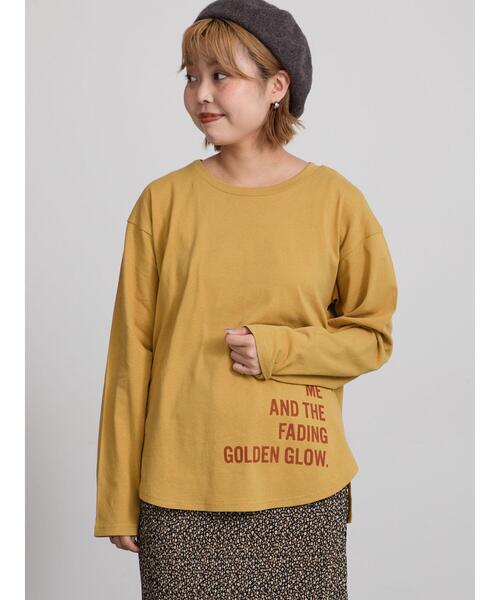 Samansa Mos2(サマンサ モスモス)の「アソートロゴプリントロンT(Tシャツ/カットソー・レディース・マスタード/ブラック/オフホワイト・F)」の7枚目の写真