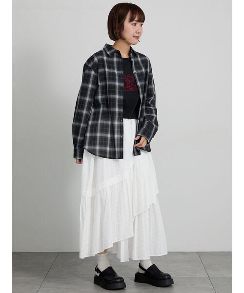 Samansa Mos2(サマンサ モスモス)の「アソートロゴプリントロンT(Tシャツ/カットソー・レディース・マスタード/ブラック/オフホワイト・F)」の12枚目の写真