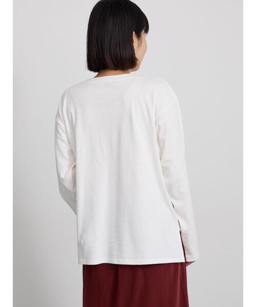 Samansa Mos2(サマンサ モスモス)の「アソートロゴプリントロンT(Tシャツ/カットソー・レディース・マスタード/ブラック/オフホワイト・F)」の18枚目の写真