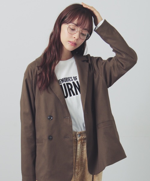 Samansa Mos2(サマンサ モスモス)の「アソートロゴプリントロンT(Tシャツ/カットソー・レディース・マスタード/ブラック/オフホワイト・F)」の22枚目の写真