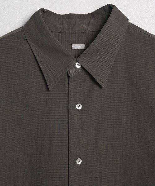 STUDIOUS（ステュディオス）の「【AXIS】Regular Collar Shirts（シャツ/ブラウス・メンズ・ブラック/ダークグリーン・3/2）」の5枚目の写真