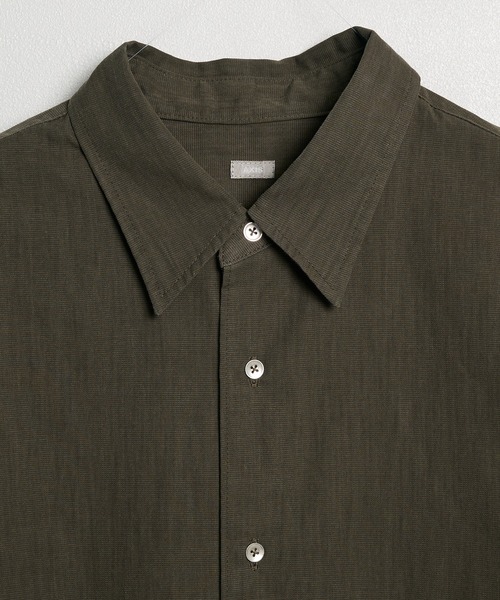 STUDIOUS（ステュディオス）の「【AXIS】Regular Collar Shirts（シャツ/ブラウス・メンズ・ブラック/ダークグリーン・3/2）」の6枚目の写真