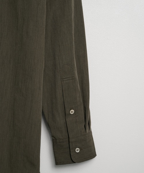 STUDIOUS（ステュディオス）の「【AXIS】Regular Collar Shirts（シャツ/ブラウス・メンズ・ブラック/ダークグリーン・3/2）」の12枚目の写真