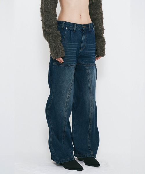 VIAVANDA(ヴィアヴァンダ)の「WAVE DENIM PANTS(デニムパンツ・レディース・ブルー/インディゴブルー・SMALL/MEDIUM)」の13枚目の写真