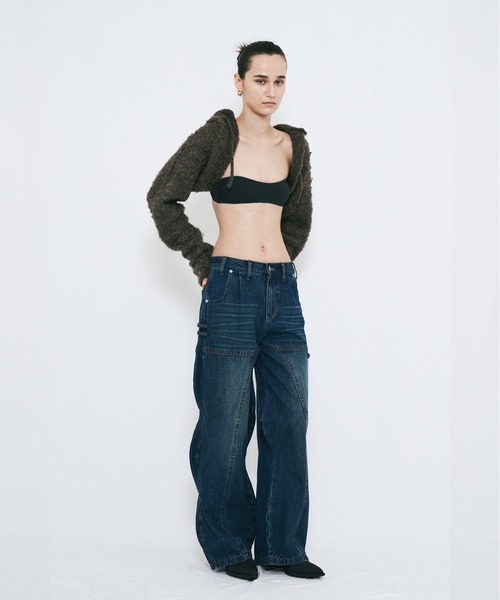 VIAVANDA(ヴィアヴァンダ)の「WAVE DENIM PANTS(デニムパンツ・レディース・ブルー/インディゴブルー・SMALL/MEDIUM)」の15枚目の写真