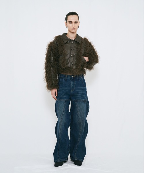 VIAVANDA(ヴィアヴァンダ)の「WAVE DENIM PANTS(デニムパンツ・レディース・ブルー/インディゴブルー・SMALL/MEDIUM)」の17枚目の写真