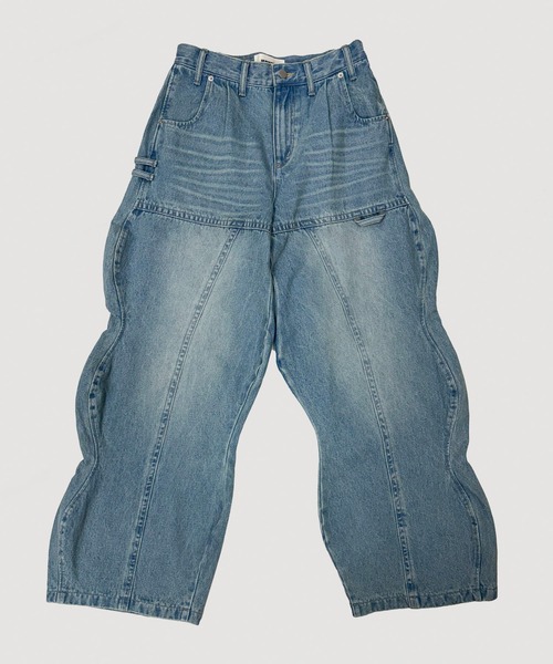 VIAVANDA(ヴィアヴァンダ)の「WAVE DENIM PANTS(デニムパンツ・レディース・ブルー/インディゴブルー・SMALL/MEDIUM)」の10枚目の写真
