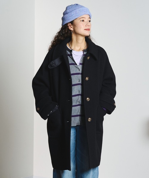 ROSE BUD（ローズバッド）の「STAND FALL COLLAR COAT（ステンカラーコート・レディース・ベージュ/パープル/ブラック・M/S）」の19枚目の写真