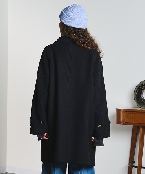 ROSE BUD（ローズバッド）の「STAND FALL COLLAR COAT（ステンカラーコート・レディース・ベージュ/パープル/ブラック・M/S）」の21枚目の写真