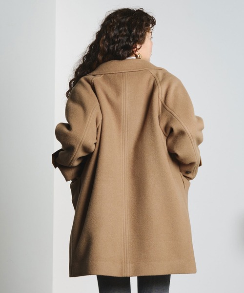 ROSE BUD（ローズバッド）の「STAND FALL COLLAR COAT（ステンカラーコート・レディース・ベージュ/パープル/ブラック・M/S）」の8枚目の写真