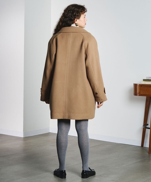 ROSE BUD（ローズバッド）の「STAND FALL COLLAR COAT（ステンカラーコート・レディース・ベージュ/パープル/ブラック・M/S）」の11枚目の写真