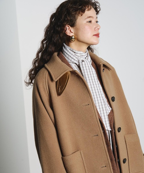 ROSE BUD（ローズバッド）の「STAND FALL COLLAR COAT（ステンカラーコート・レディース・ベージュ/パープル/ブラック・M/S）」の12枚目の写真