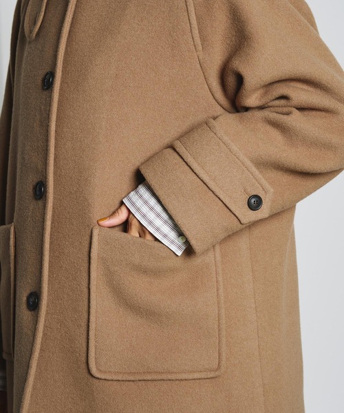 ROSE BUD（ローズバッド）の「STAND FALL COLLAR COAT（ステンカラーコート・レディース・ベージュ/パープル/ブラック・M/S）」の15枚目の写真