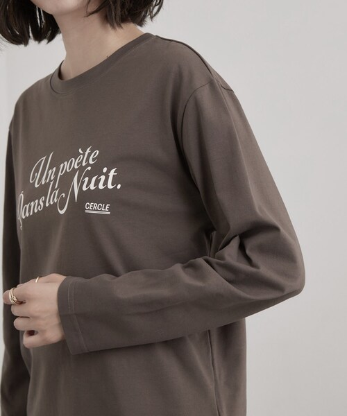 OPAQUE.CLIP(オペークドットクリップ)の「ロゴアソートロングTシャツ【洗濯機OK】(Tシャツ/カットソー・レディース・ホワイト/ブラウン系その他/ライトベージュ・00)」の20枚目の写真