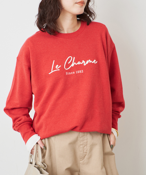 +81BRANCA(ハチイチブランカ)の「+81 BRANCA/ハチイチブランカ ロゴスウェット(スウェット・レディース・アイボリー/レッド/グレー/ブラウン・FREE)」の4枚目の写真