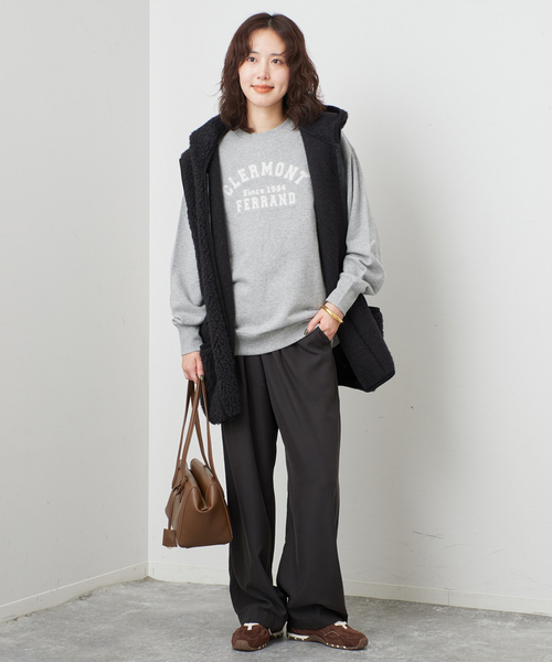 +81BRANCA(ハチイチブランカ)の「+81 BRANCA/ハチイチブランカ ロゴスウェット(スウェット・レディース・アイボリー/レッド/グレー/ブラウン・FREE)」の5枚目の写真