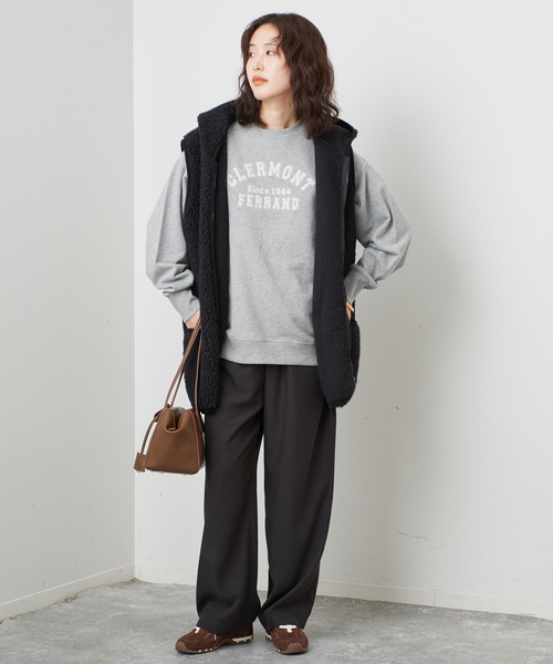 +81BRANCA(ハチイチブランカ)の「+81 BRANCA/ハチイチブランカ ロゴスウェット(スウェット・レディース・アイボリー/レッド/グレー/ブラウン・FREE)」の6枚目の写真