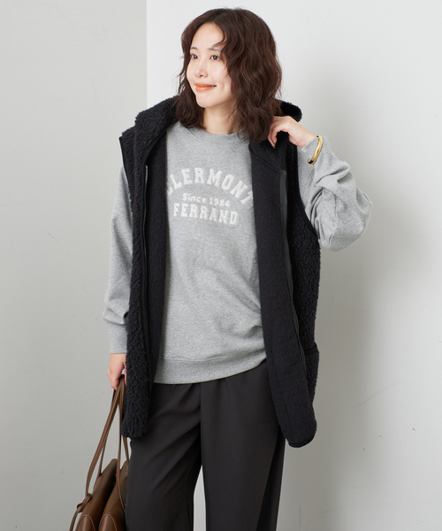 +81BRANCA(ハチイチブランカ)の「+81 BRANCA/ハチイチブランカ ロゴスウェット(スウェット・レディース・アイボリー/レッド/グレー/ブラウン・FREE)」の9枚目の写真