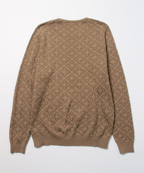 BRILLA per il gusto（ブリッラペルイルグースト）の「VERTO / ジャカード クルー ニット（ニット/セーター・メンズ・ネイビー/ベージュ・X-SMALL/SMALL/LARGE/MEDIUM）」の3枚目の写真