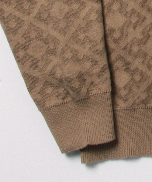 BRILLA per il gusto（ブリッラペルイルグースト）の「VERTO / ジャカード クルー ニット（ニット/セーター・メンズ・ネイビー/ベージュ・X-SMALL/SMALL/LARGE/MEDIUM）」の5枚目の写真