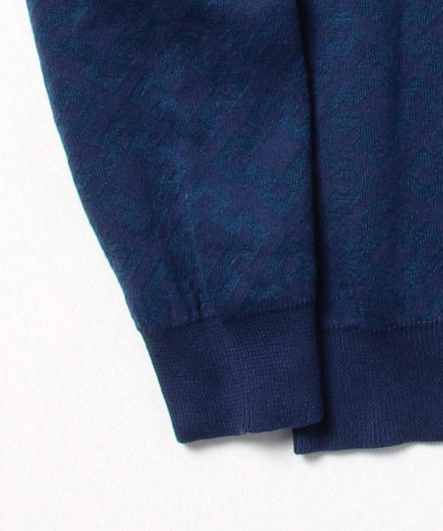 BRILLA per il gusto（ブリッラペルイルグースト）の「VERTO / ジャカード クルー ニット（ニット/セーター・メンズ・ネイビー/ベージュ・X-SMALL/SMALL/LARGE/MEDIUM）」の9枚目の写真