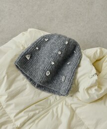 ear PAPILLONNER（イアパピヨネ）の「ビジューニット帽【SUM1 STYLE】（ニットキャップ/ビーニー）」