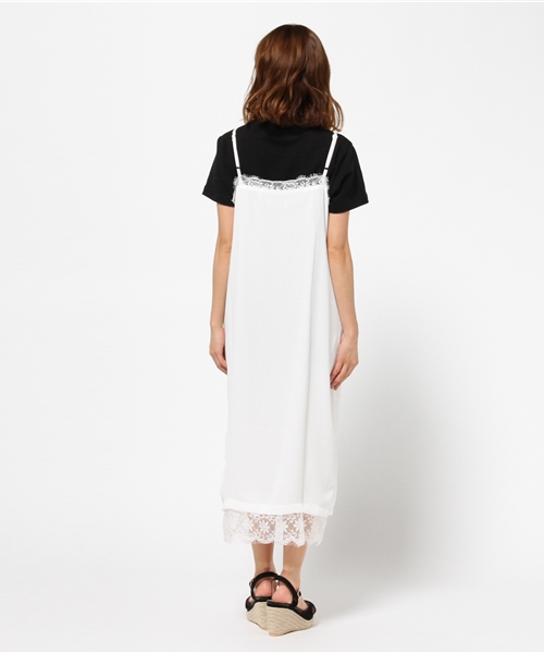 Re:EDIT（リエディ）の「ランジェリー風キャミワンピース[春夏新作][Re:EDIT/リエディ][リエディオリジナル]（ワンピース・レディース・ブラック/ホワイト・MEDIUM/LARGE）」の5枚目の写真