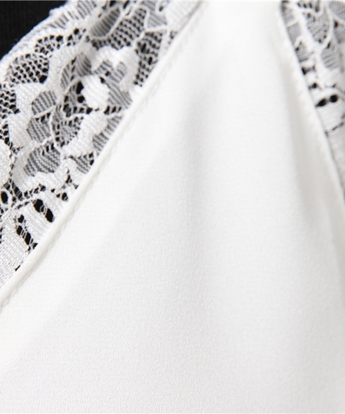 Re:EDIT（リエディ）の「ランジェリー風キャミワンピース[春夏新作][Re:EDIT/リエディ][リエディオリジナル]（ワンピース・レディース・ブラック/ホワイト・MEDIUM/LARGE）」の10枚目の写真