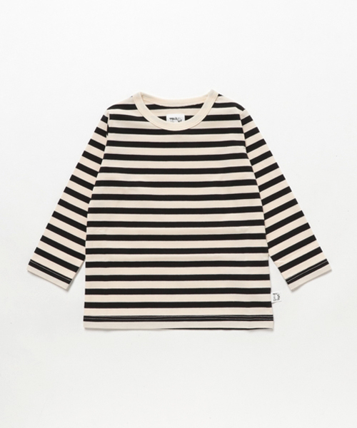 URBAN RESEARCH DOORS（アーバンリサーチドアーズ）の「DOORS オーガニックボーダーT（Tシャツ/カットソー・キッズ・ブラック/イエロー/ネイビー/ライトグレー/レッド・90/105/135/120）」の2枚目の写真