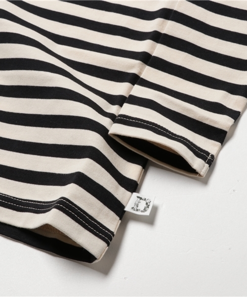 URBAN RESEARCH DOORS（アーバンリサーチドアーズ）の「DOORS オーガニックボーダーT（Tシャツ/カットソー・キッズ・ブラック/イエロー/ネイビー/ライトグレー/レッド・90/105/135/120）」の12枚目の写真