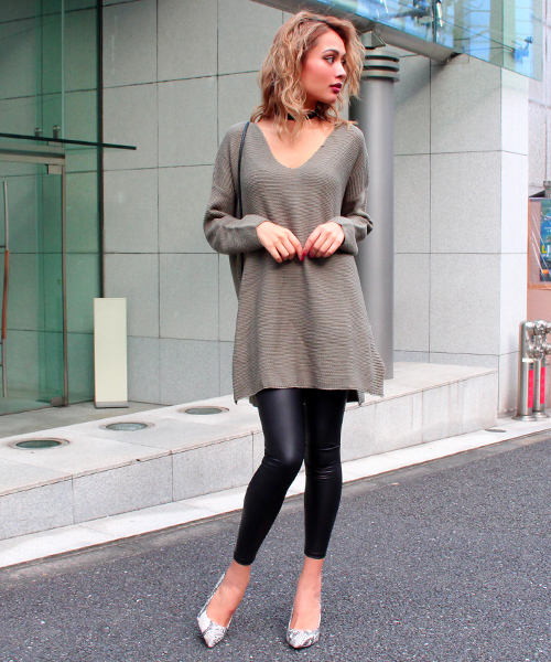 Anap アナップ の フェイクレザーレギンス レギンス スパッツ Wear