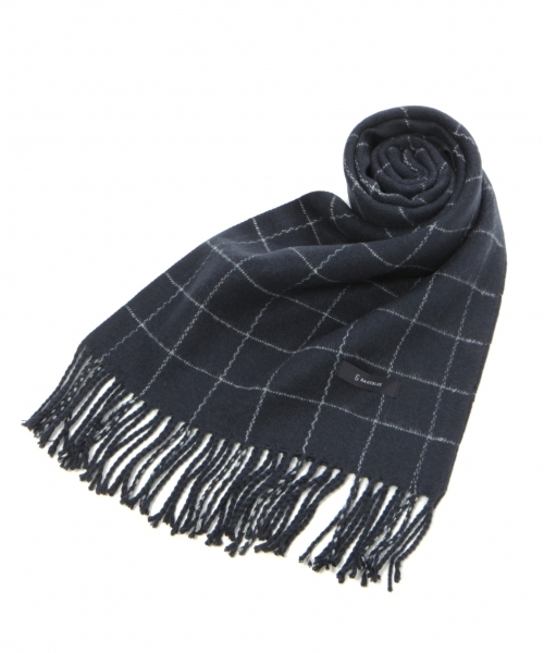 RAGEBLUE(レイジブルー)の「ウィンドウペンチェックマフラー/734340(マフラー・メンズ・グレー系その他/ネイビー/ワインレッド・FREE)」の1枚目の写真