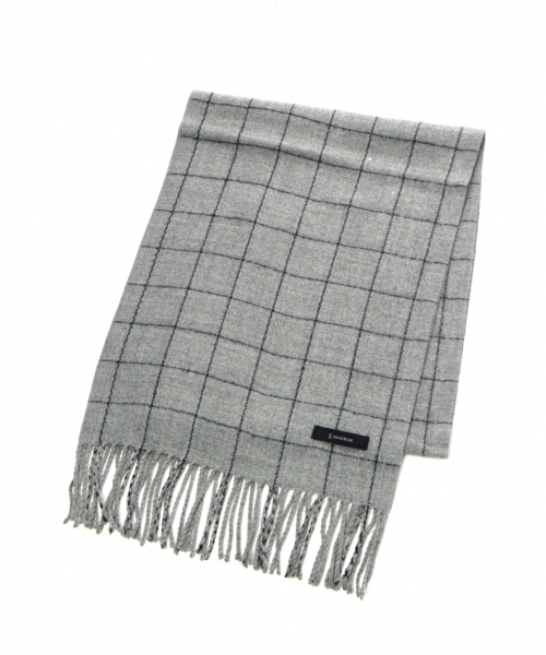 RAGEBLUE(レイジブルー)の「ウィンドウペンチェックマフラー/734340(マフラー・メンズ・グレー系その他/ネイビー/ワインレッド・FREE)」の7枚目の写真