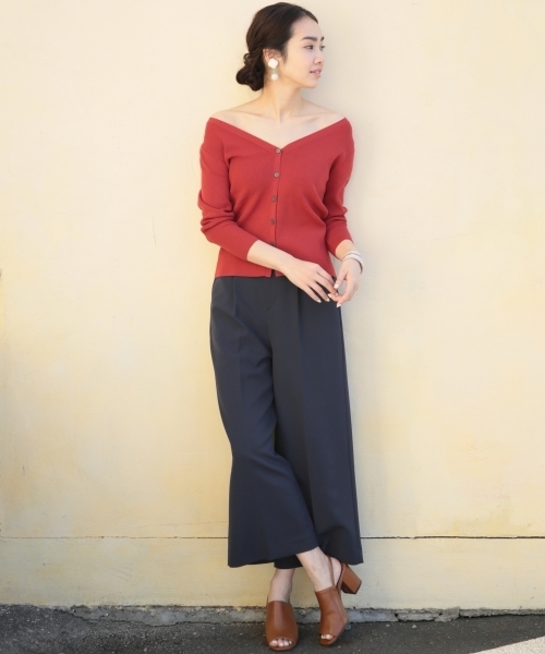 A part by(アパートバイ)の「12GRPソウバリVカーディガン 744613 (カーディガン/ボレロ・レディース・ブラック/ブルー/ホワイト/レッド・FREE)」の14枚目の写真