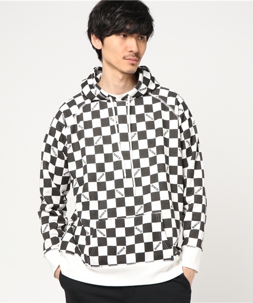 WEGO(ウィゴー)の「WEGO/チェッカー総柄プルパーカー(パーカー・メンズ・レッド/ブラック・MEDIUM/LARGE)」の18枚目の写真