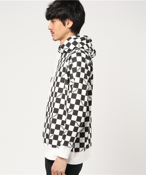 WEGO(ウィゴー)の「WEGO/チェッカー総柄プルパーカー(パーカー・メンズ・レッド/ブラック・MEDIUM/LARGE)」の12枚目の写真