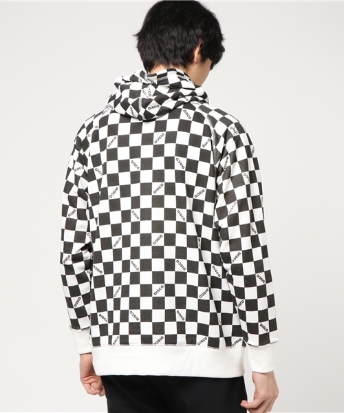 WEGO(ウィゴー)の「WEGO/チェッカー総柄プルパーカー(パーカー・メンズ・レッド/ブラック・MEDIUM/LARGE)」の13枚目の写真
