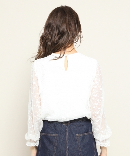 PAGEBOY（ページボーイ）の「チュールレースフリルブラウス（シャツ/ブラウス・レディース・オフホワイト/グリーン/ブラック・FREE）」の17枚目の写真