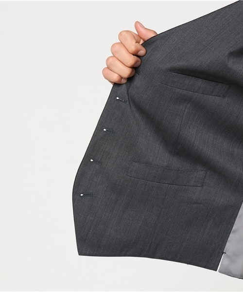 THE SUIT COMPANY（ザ・スーツカンパニー）の「＜FORMAL＞『CERIMONIA』リバーシブルジレ（ベスト・メンズ・ブラック×グレー・S/LL/M/L/SS）」の4枚目の写真