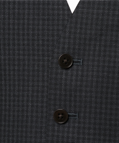 THE SUIT COMPANY（ザ・スーツカンパニー）の「＜FORMAL＞『CERIMONIA』リバーシブルジレ（ベスト・メンズ・ブラック×グレー・S/LL/M/L/SS）」の6枚目の写真