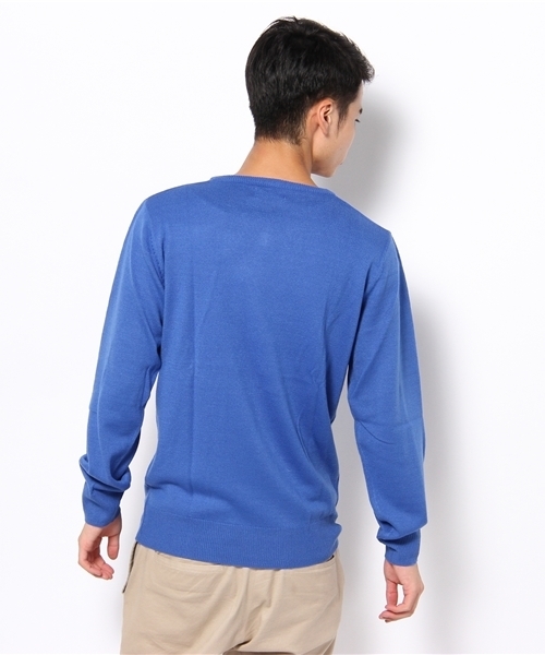 WEGO（ウィゴー）の「カシミヤタッチVネックニット（ニット/セーター・メンズ・ホワイト/ベージュ/ケリー/ロイヤルブルー/ワイン/ブラック/ネイビー/レッド/ダークグレー/ライトベージュ/ライトピンク/ダークグリーン・MEDIUM/LARGE）」の14枚目の写真