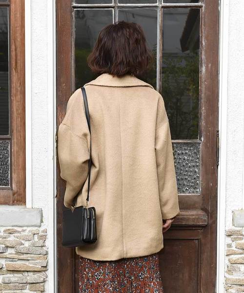 Luz Llena（ラズレナ）の「オーバーサイズダブルプレストコート（チェスターコート・レディース・ブラック/グレイッシュベージュ/ブラウン・MEDIUM）」の7枚目の写真