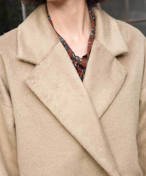 Luz Llena（ラズレナ）の「オーバーサイズダブルプレストコート（チェスターコート・レディース・ブラック/グレイッシュベージュ/ブラウン・MEDIUM）」の8枚目の写真