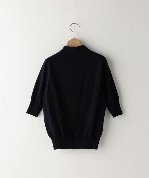 Steven Alan（スティーブンアラン）の「＜Steven Alan＞COTTON/SILK HIGH GAUGE POLO-SHIRT/ポロシャツ（ポロシャツ・レディース・オフホワイト/オレンジ系その他/ネイビー・FREE）」の8枚目の写真