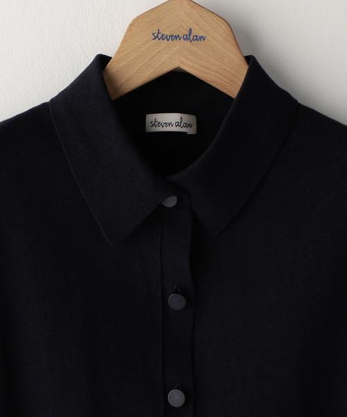 Steven Alan（スティーブンアラン）の「＜Steven Alan＞COTTON/SILK HIGH GAUGE POLO-SHIRT/ポロシャツ（ポロシャツ・レディース・オフホワイト/オレンジ系その他/ネイビー・FREE）」の9枚目の写真