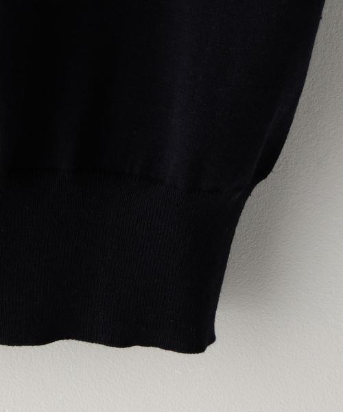 Steven Alan（スティーブンアラン）の「＜Steven Alan＞COTTON/SILK HIGH GAUGE POLO-SHIRT/ポロシャツ（ポロシャツ・レディース・オフホワイト/オレンジ系その他/ネイビー・FREE）」の11枚目の写真