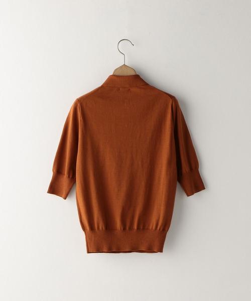 Steven Alan（スティーブンアラン）の「＜Steven Alan＞COTTON/SILK HIGH GAUGE POLO-SHIRT/ポロシャツ（ポロシャツ・レディース・オフホワイト/オレンジ系その他/ネイビー・FREE）」の17枚目の写真