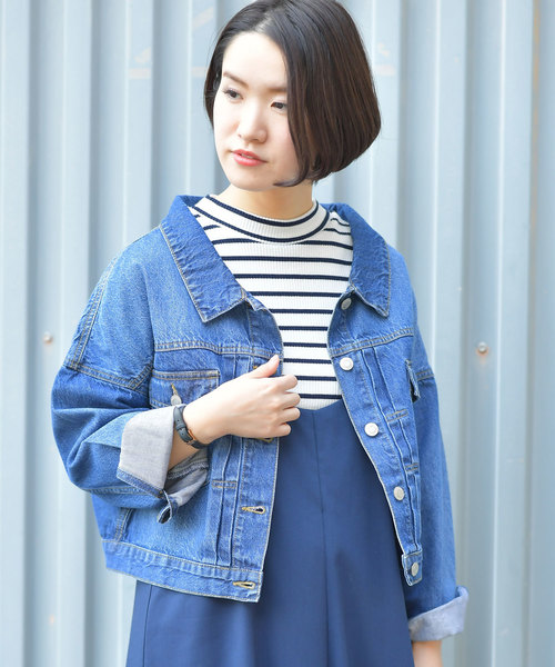 rps(アールピーエス)の「ショートゆるGジャン(デニムジャケット・レディース・ブルー/インディゴブルー・M)」の6枚目の写真